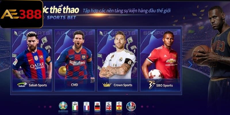 Thể thao AE388 và 4 sảnh sports hấp dẫn